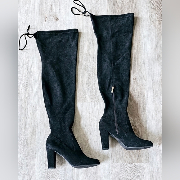 Size 10 Black Over-the-Knee Boots - Picture 1 of 5